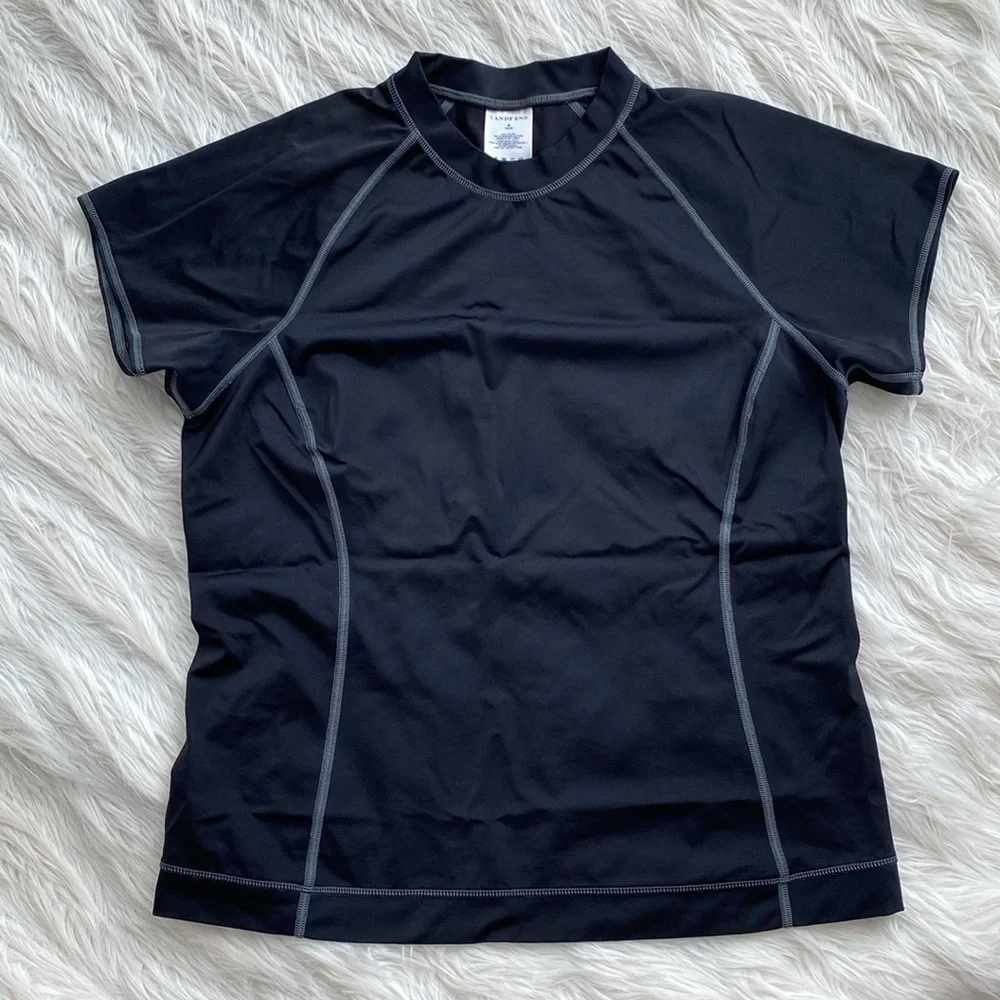 Lands’ End | Black Short Sleeve Rashguard